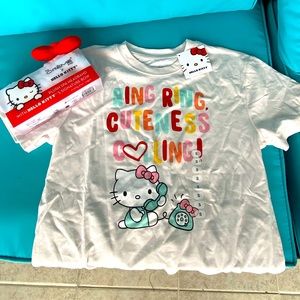 Hello Kitty Bundle - Plush Headband with T-shirt